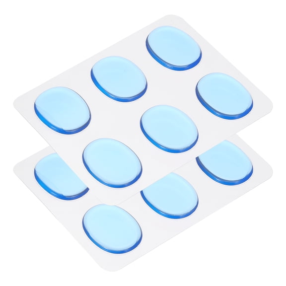 Uxcell 12 Pcs Drum Dampeners Gel Pads Silicone Blue 30x25x3mm for Drums Cymbals Tone Control