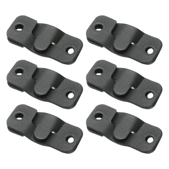 Uxcell 12 Pcs Flush Mount Bracket, 43 x 19mm Interlocking Photo Frame Hook Picture Hangers for Hanging Headboards, Black