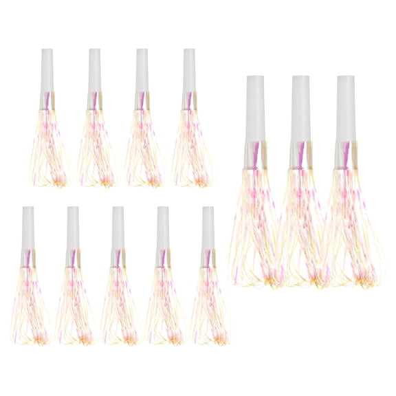 Uxcell 12 Pcs Fringed Noise Makers, Metallic Fringe Party Blowers Party Favors for Sports Events Birthday Parties Graduation Ceremonies Christmas New Year Gift Decorations, Laser
