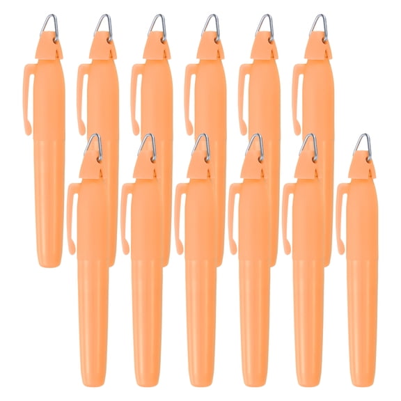 Uxcell 12 Pcs Highlighters Set, Chisel Tips Dry-Quickly Bible Highlighter Markers with Triangle Hook No Ink Bleeding for Notes Journaling Pain Office Supplies, Orange