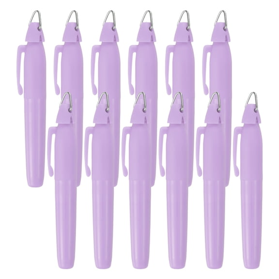 Uxcell 12 Pcs Highlighters Set, Chisel Tips Dry-Quickly Bible Highlighter Markers with Triangle Hook No Ink Bleeding for Notes Journaling Pain Office Supplies, Purple