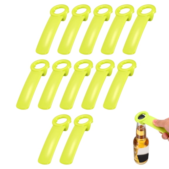 Uxcell 12 Pcs Jar Key Lid Opener, Plastic Jar Lid Opener Easy Grip Multifunctional Durable Can Open Tool for Elderly Seniors Women Weak Hands Easy-use by Anyone, Matcha Green