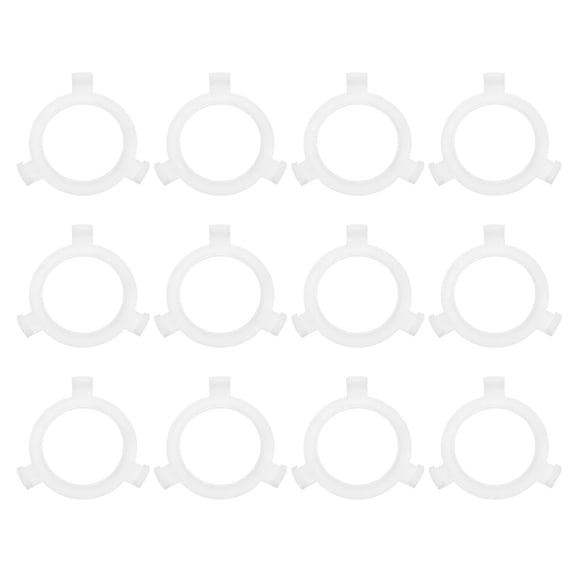 Uxcell 12 Pcs Lamp Shade Adapter Ring, E27 to E26 Spider Fitter Lampshade Reducer Ring Plastic Lampshade Adapter Converter Washer for Table Pendant Floor Light Fixtures, White