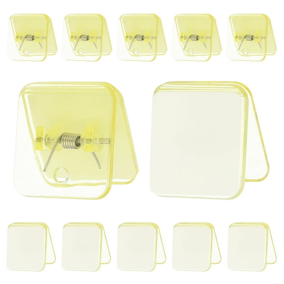 Uxcell 12 Pcs Plastic Self Adhesive Clips Sticky Clips Wall Clips Photo Clip, Yellow