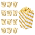 thumbnail image 1 of Uxcell 12 Pcs Popcorn Boxes, 3 Inch Popcorn Bucket Containers, Movie Night Supplies Paper Cups Holders Diagonal Stripe Pattern for Cinema, Gold, 1 of 7
