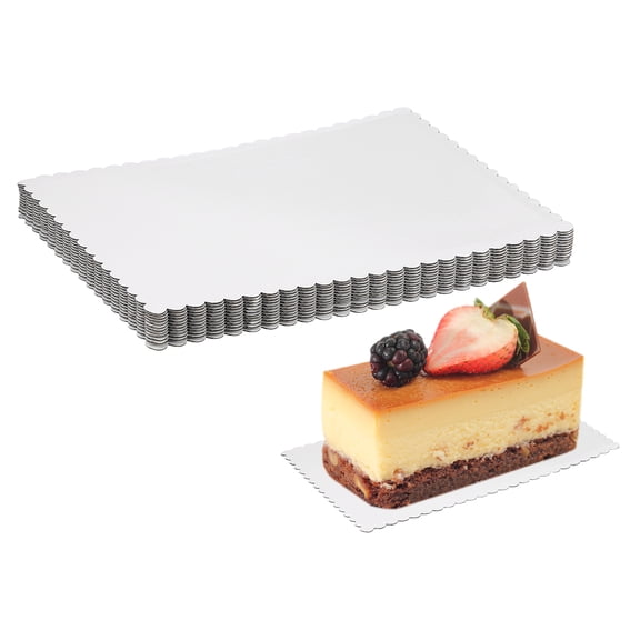Uxcell 12 Pcs Rectangle Cake Boards, 19 x 14 Inch Cake Base, Cupcake Cardboard Dessert Boards Sheet for Cupcakes Pizza Dessert Pies Wedding Birthday Party, White