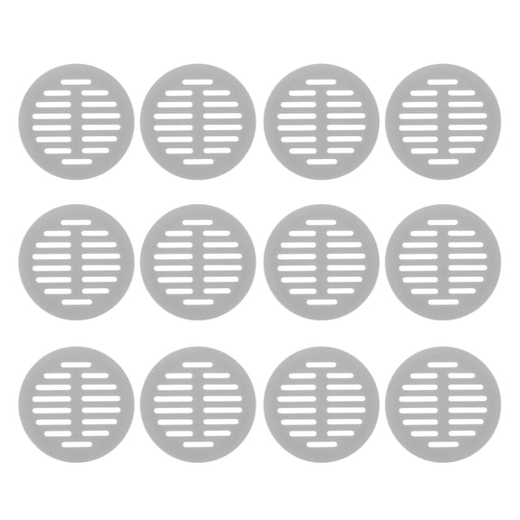 Uxcell 12 Pcs Round Soffit Vents (35mm / 1.38") - Plastic Louver Soffit Air Vent Cover Circular Air Mesh Screen Grille for Home/Bathroom/Wall/Ceiling/Cabinet, Gray