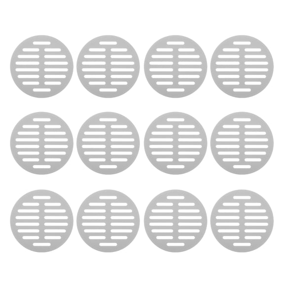 Uxcell 12 Pcs Round Soffit Vents (60mm / 2.36") - Plastic Louver Soffit Air Vent Cover Circular Air Mesh Screen Grille for Home/Bathroom/Wall/Ceiling/Cabinet, Gray