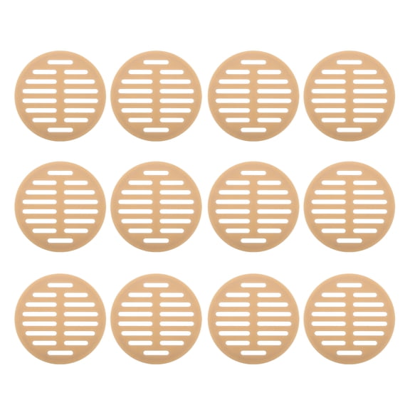 Uxcell 12 Pcs Round Soffit Vents (60mm / 2.36") - Plastic Louver Soffit Air Vent Cover Circular Air Mesh Screen Grille for Home/Bathroom/Wall/Ceiling/Cabinet, Orange