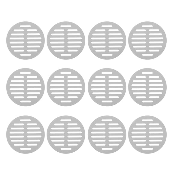 Uxcell 12 Pcs Round Soffit Vents (80mm / 3.15") - Plastic Louver Soffit Air Vent Cover Circular Air Mesh Screen Grille for Home/Bathroom/Wall/Ceiling/Cabinet, Gray