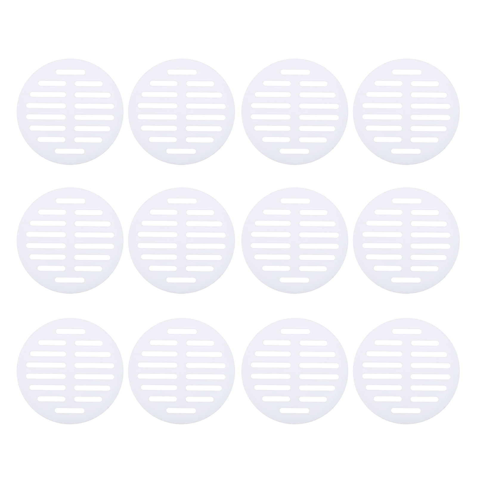 Uxcell 12 Pcs Round Soffit Vents (80mm / 3.15") - Plastic Louver Soffit Air Vent Cover Circular Air Mesh Screen Grille for Home/Bathroom/Wall/Ceiling/Cabinet, White