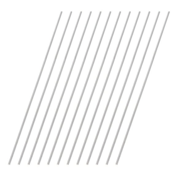 Uxcell 12 Pcs Round Steel Rod 1mm Diameter HSS Lathe Bar Stock Tool 100mm Long for Shaft Gear Drill Lathes Boring Machine Turning Miniature Axle Cylindrical Pin DIY Craft Tool