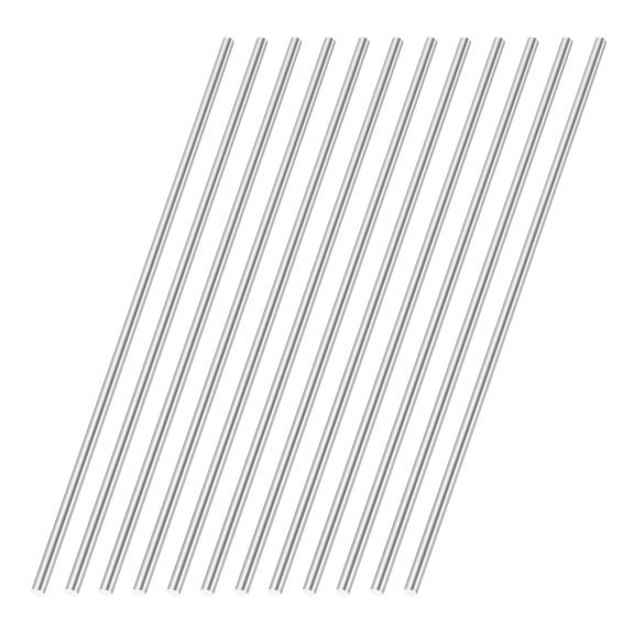 Uxcell 12 Pcs Round Steel Rod 2.5mm Diameter HSS Lathe Bar Stock Tool 100mm Long for Shaft Gear Drill Lathes Boring Machine Turning Miniature Axle Cylindrical Pin DIY Craft Tool