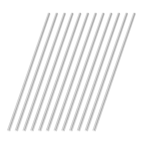 Uxcell 12 Pcs Round Steel Rod 2.8mm Diameter HSS Lathe Bar Stock Tool 100mm Long for Shaft Gear Drill Lathes Boring Machine Turning Miniature Axle Cylindrical Pin DIY Craft Tool