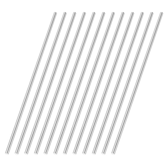 Uxcell 12 Pcs Round Steel Rod 3.2mm Diameter HSS Lathe Bar Stock Tool 100mm Long for Shaft Gear Drill Lathes Boring Machine Turning Miniature Axle Cylindrical Pin DIY Craft Tool