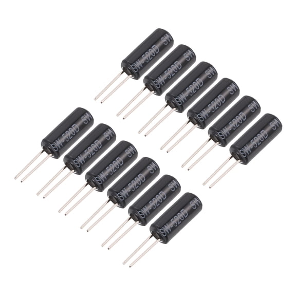 Uxcell 12 Pcs SW-520D Vibration Sensor, 12V 20mA Metal Ball Tilt Shaking Position Switch for Toys DIY Electronics Projects Appliances Security Systems, Black/Silver