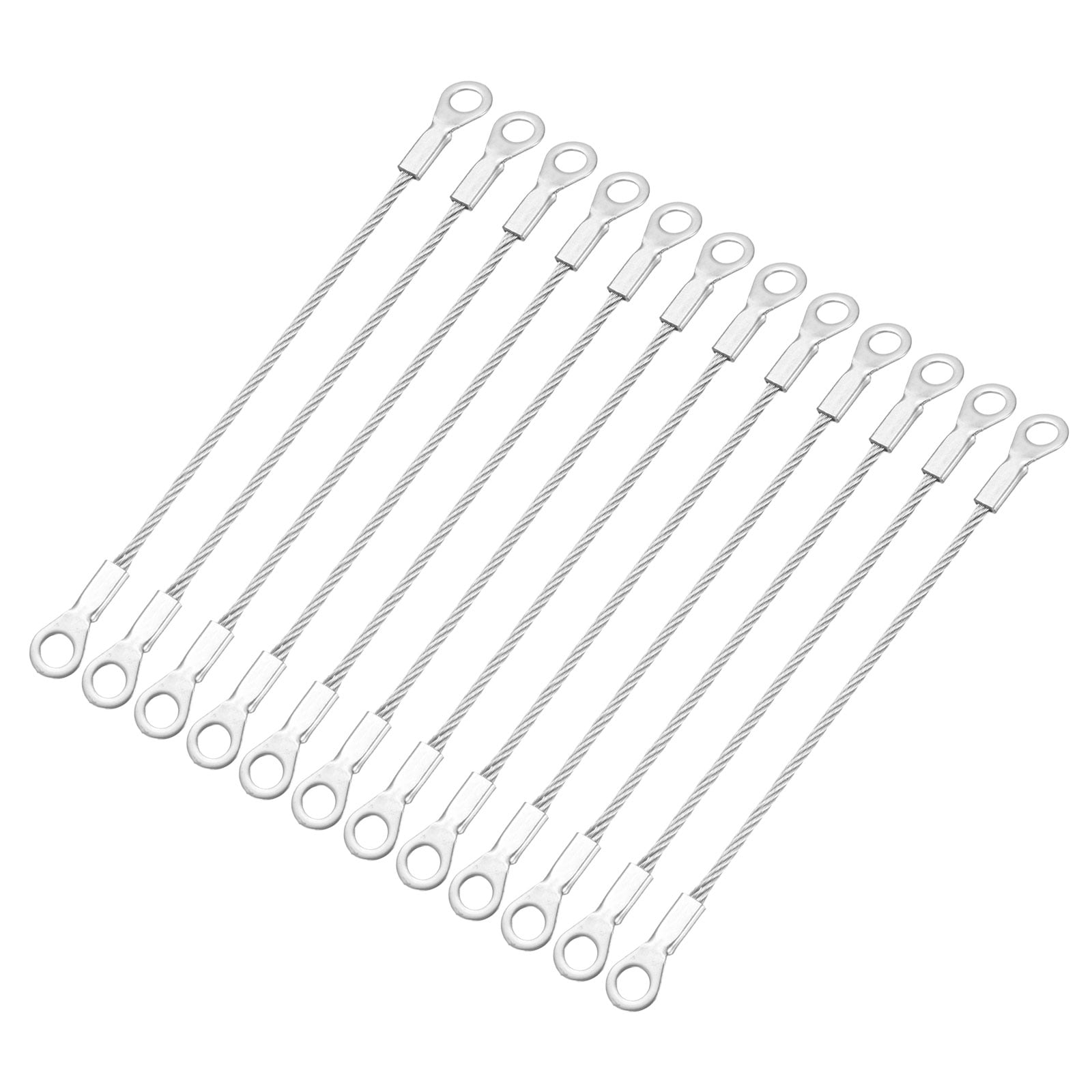 Uxcell 12 Pcs Security Cable Lock - Double Loop Cable (0.33 ft x 0.08 ...