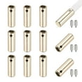 thumbnail image 1 of Uxcell 12 Pcs Shoelace Tips, 20mm Metal Aglets Shoes Lace Cords End Tip Cap Replacement with Screw for Canvas Sneakers DIY Clothes Strings, Golden, 1 of 6