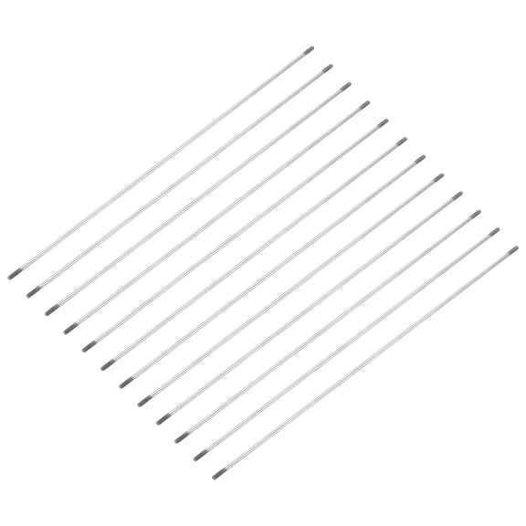 Uxcell 12 Pcs Silver Pushrod Connector Linkage, M3 Threaded Rod 304 Stainless Steel Double End RC Servo Push Rods for RC Airplane Car Boat Helicopter DIY Model Parts, 300mm/11.81"