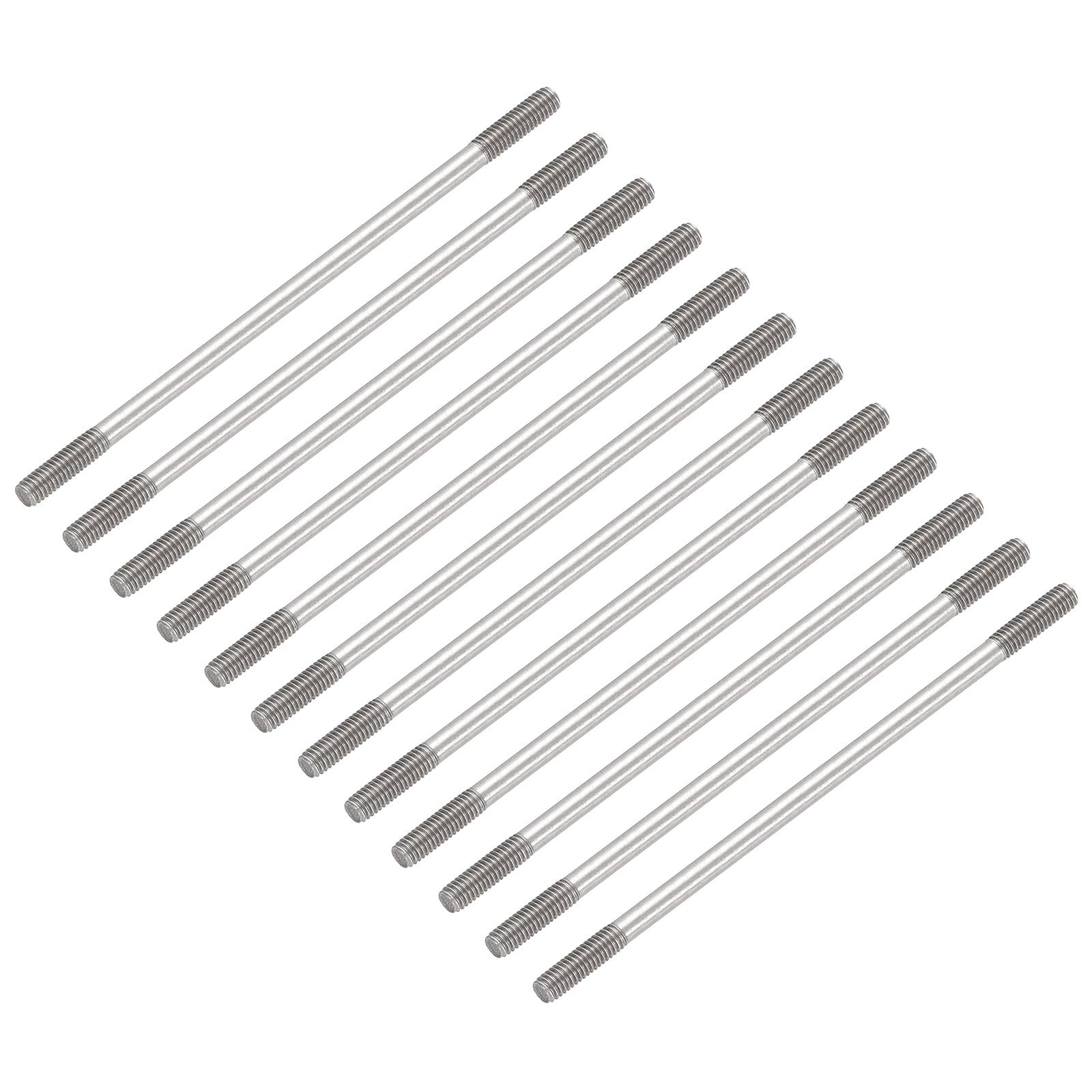 Rc Rods Threads Uxcell 12 Pcs Silver Pushrod Connector Linkage, M3 Threaded Rod 304 ...