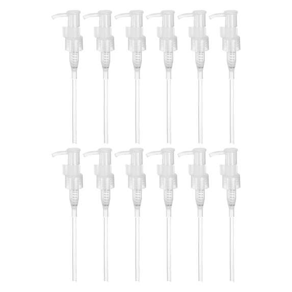 Uxcell 12 Pcs Soap Dispenser Pump Heads, Lotion Hand Soap Dispensers Top Pumps Replacement Clip-on Pumphead for Standard 20/410 Thread Size Lotion Shampoo Bottle in Kitchen, Transparent