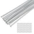 thumbnail image 1 of Uxcell 12 Pcs Spiral Metal Corset Boning, 14x1.6 Inch Stainless Steel Boning Precut Tips with Cap Head for Corset Crafts, 1 of 7