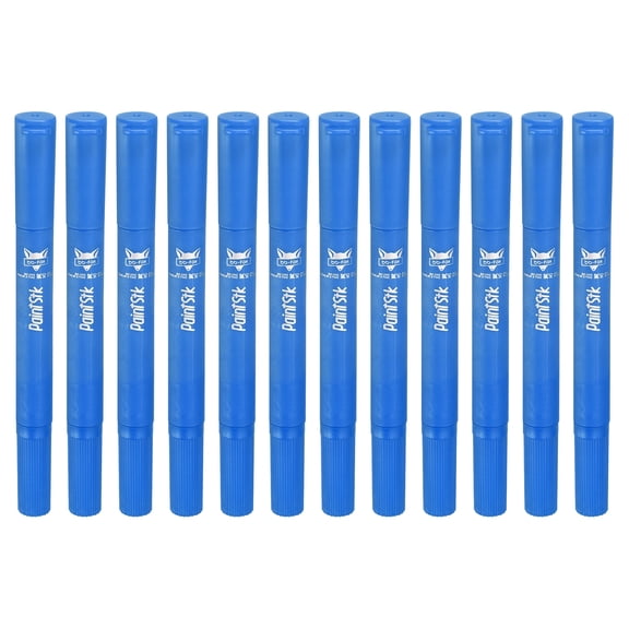 Uxcell 12 Pcs Tempera Paint Sticks, Solid Paint Sticks Markers Quick Drying Smooth & Washable Crayon Pen for Artists Beginners Art Supplies Gifts(Long, Dark Blue)