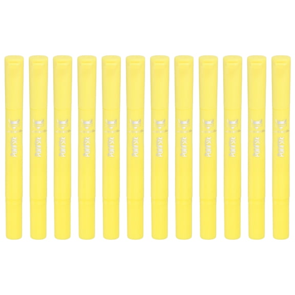 Uxcell 12 Pcs Tempera Paint Sticks, Solid Paint Sticks Markers Quick Drying Smooth & Washable Crayon Pen for Artists Beginners Art Supplies Gifts(Long, Pale Yellow)
