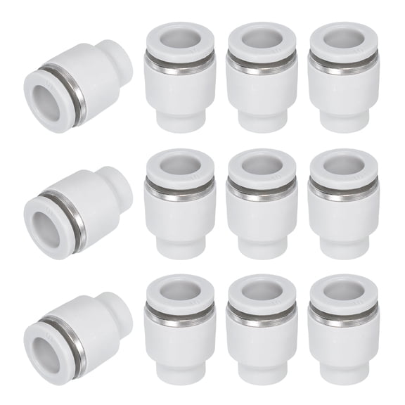 Uxcell 12 PcsTubingQuickFittingCap,10 mm(2/5")TubeODPlasticTubingPneumaticCapPushtoConnectQuickCapPlugFittingAccessoriesforPneumaticSystemPipelineConnection,White