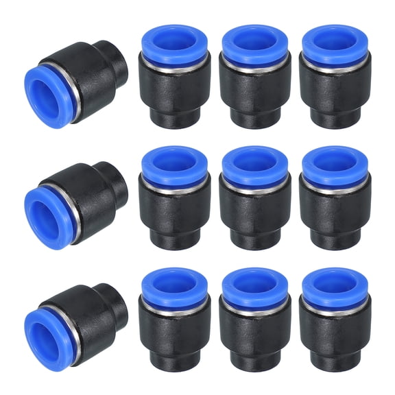 Uxcell 12 PcsTubingQuickFittingCap,12 mm(4/9")TubeODPlasticTubingPneumaticCapPushtoConnectQuickCapPlugFittingAccessoriesforPneumaticSystemPipelineConnection,Blue