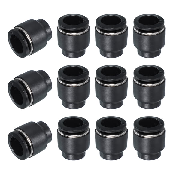 Uxcell 12 PcsTubingQuickFittingCap,14 mm(5/9")TubeODPlasticTubingPneumaticCapPushtoConnectQuickCapPlugFittingAccessoriesforPneumaticSystemPipelineConnection,Black