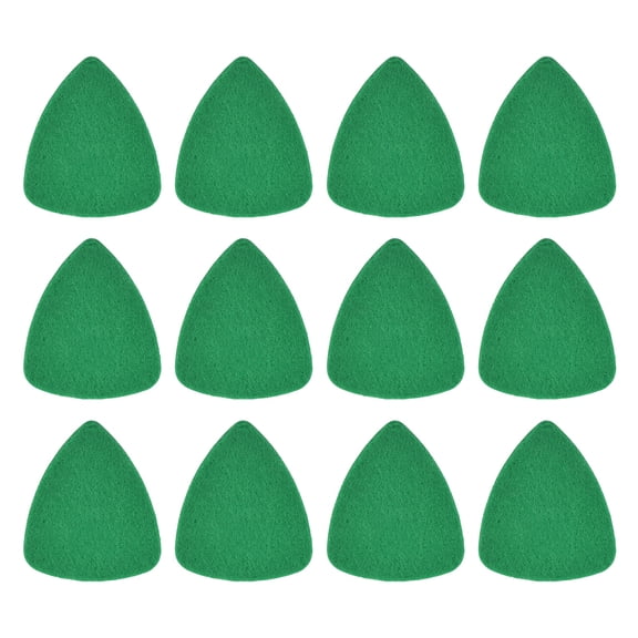 Uxcell 12 Pcs Ukulele Picks, 3.2mm Soft Wool Felt Bass Guitar Picks Ukulele Accessories for Acoustic Guitar Bass, Green