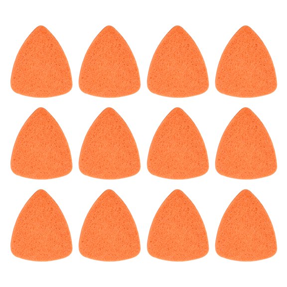 Uxcell 12 Pcs Ukulele Picks, 3.2mm Soft Wool Felt Bass Guitar Picks Ukulele Accessories for Acoustic Guitar Bass, Orange