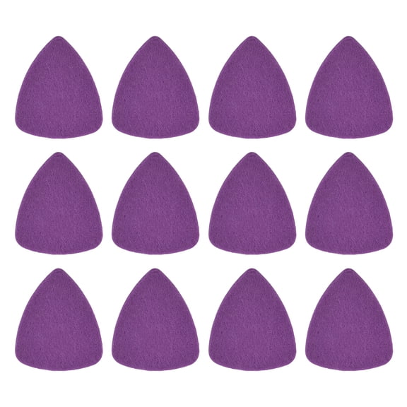 Uxcell 12 Pcs Ukulele Picks, 3.2mm Soft Wool Felt Bass Guitar Picks Ukulele Accessories for Acoustic Guitar Bass, Purple