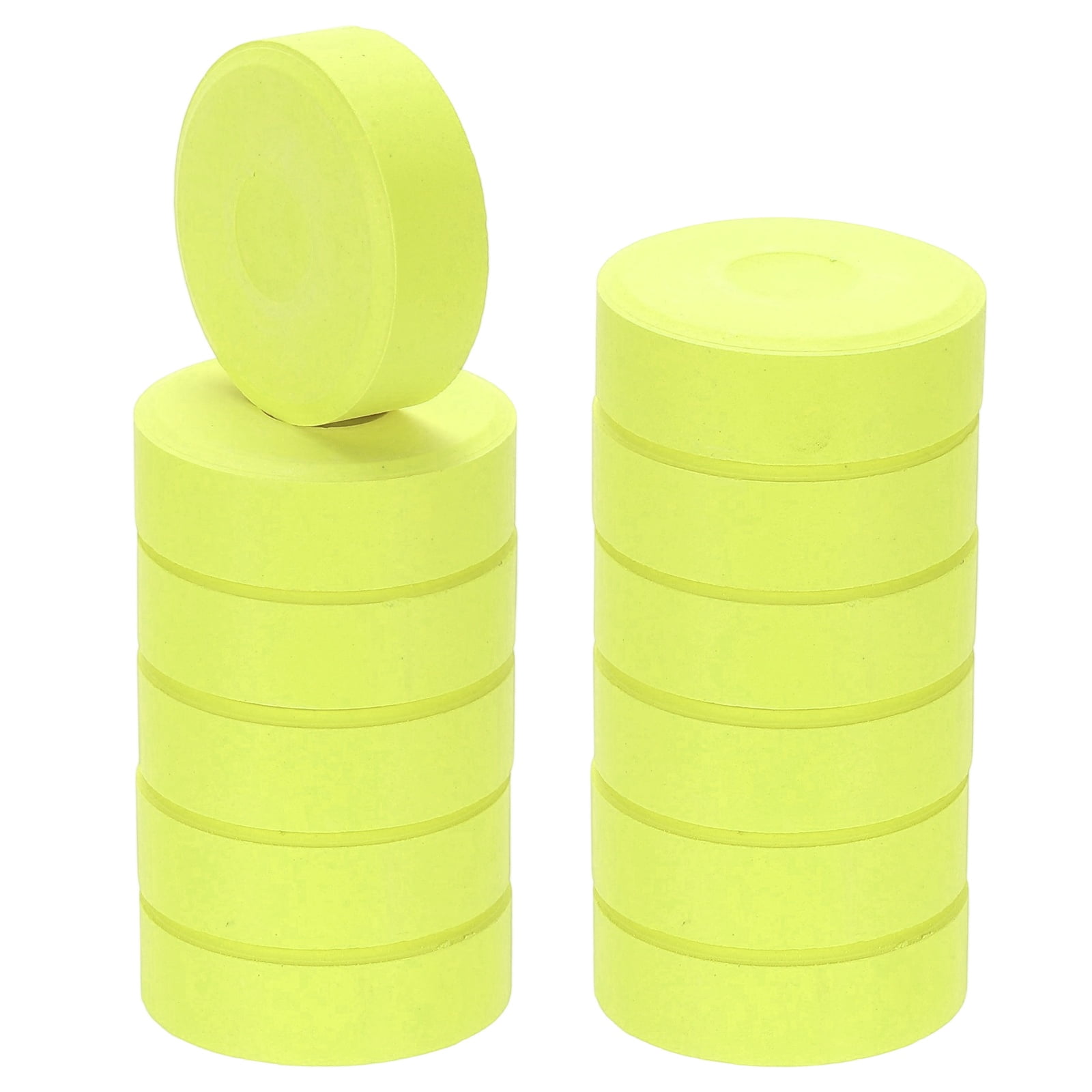 Uxcell 12 Pcs Washable Tempera, 2.3"x0.7" Large Tempera Paint Cakes Bulk Paints Blocks Art Supplies Watercolor Cake for Artists Art Painting Drawing DIY Crafting, Bright Yellow