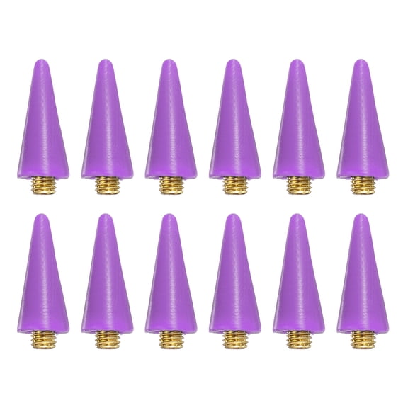 Uxcell 12 Pcs Wax Head Tips, Rhinestone Picker Tool Wax Pencil Tips Replacement, Gem Picker Accessories for Diamond Art Painting Nail Dual-Ended Dotting Pen DIY Craft, Purple