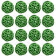 thumbnail image 1 of Uxcell 12 Pcs Wicker Rattan Balls 1.2 Inch Rattan Decorative Balls Vase Fillers for Wedding Party Centerpiece Bowls Home Decoration, Green, 1 of 5