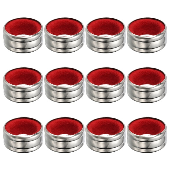 Uxcell 12 Pcs Wine Bottle Collars, Stainless Steel & Velvet Felt Drip Ring, Red (Flannel)