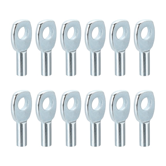 Uxcell 12 Pcs Wire Rope Eyelets, Gym Machine Accessories for 5mm Cable Stopper Gym Machine Replacement End Home Fitness Equipment Running Yoga Accessories