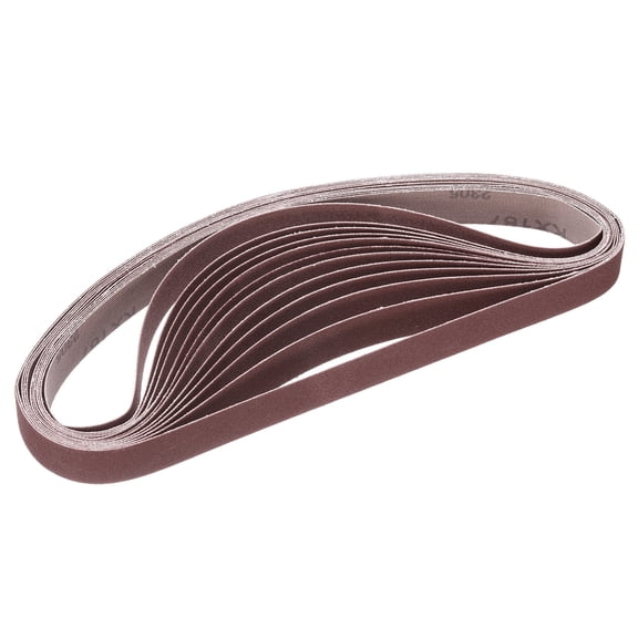 Uxcell 12 Pieces 120 Grits Aluminum Oxide Sanding Belts 1" x 30" Ring Abrasive Belts