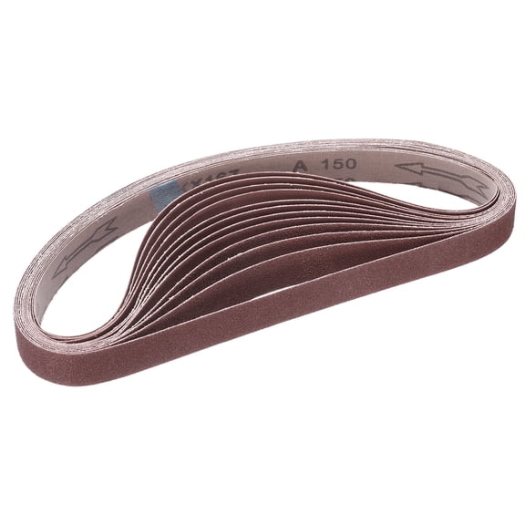 Uxcell 12 Pieces (4 Each of 80/120/150 Assorted Grits) Aluminum Oxide Sanding Belts 1" x 30" Ring Abrasive Belts