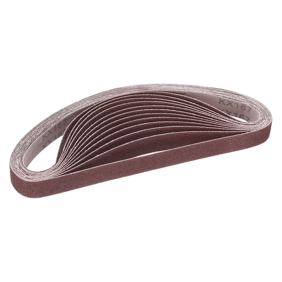 Uxcell 12 Pieces 60 Grits Aluminum Oxide Sanding Belts 1" x 30" Ring Abrasive Belts