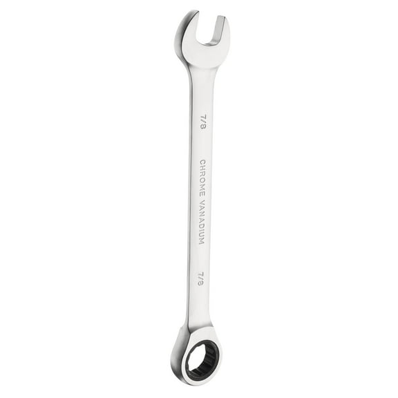 Uxcell 12-Point Ratcheting Combination Wrench 7/8 Inch 72-Teeth 45# Carbon Steel