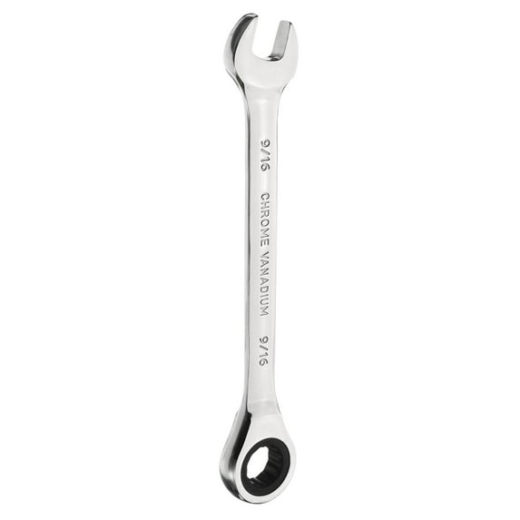 Uxcell 12-Point Ratcheting Combination Wrench 9/16 Inch 72-Teeth Carbon Steel
