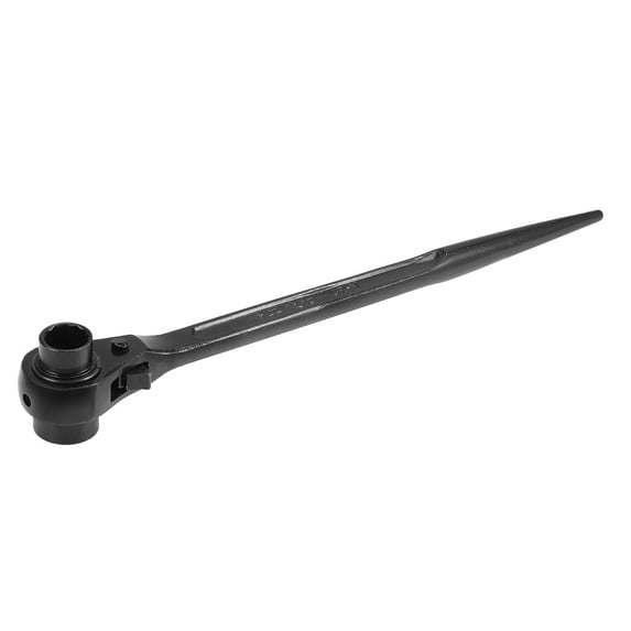 Uxcell 12 Point Scaffold Ratchet Spanner Ratcheting Socket Wrench 14x17mm Black