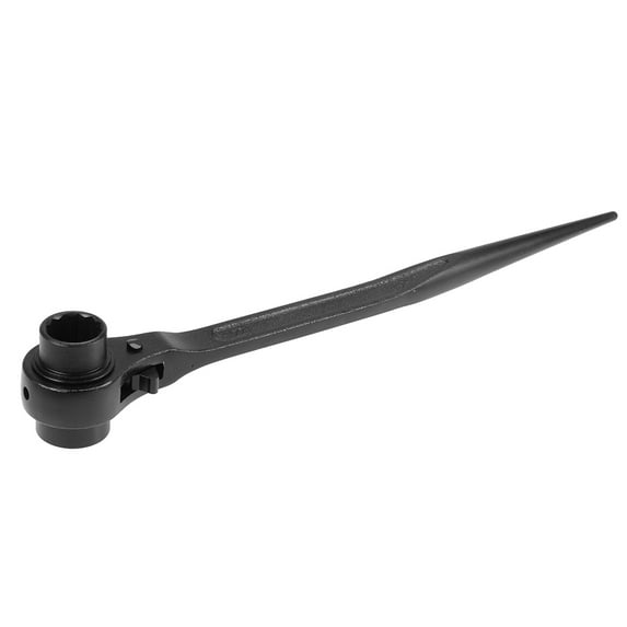 Uxcell 12 Point Scaffold Ratchet Spanner Ratcheting Socket Wrench 22x24mm Black