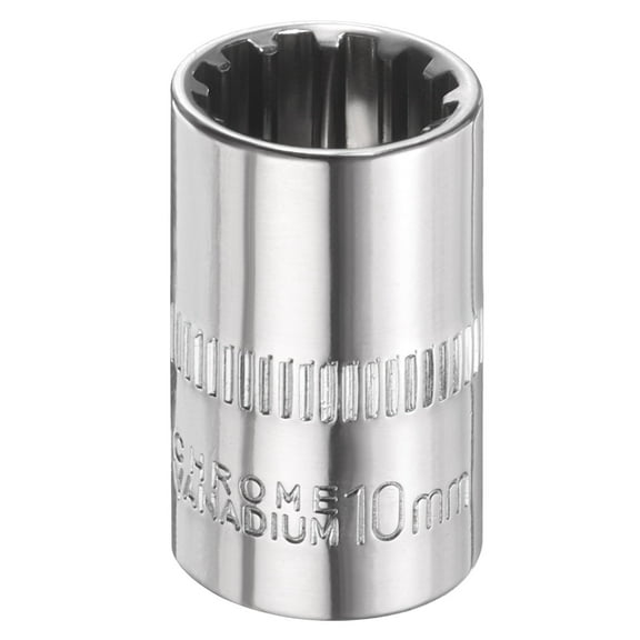 Uxcell 12 Points Socket 1/4" Drive 10mm Metric Shallow Impact Socket
