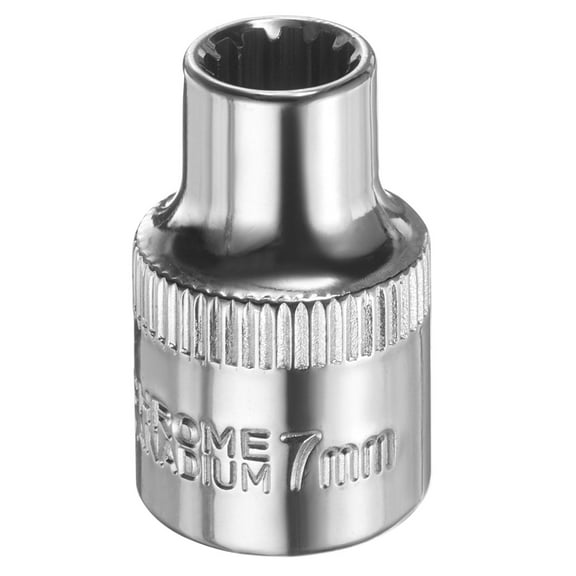 Uxcell 12 Points Socket 3/8" Drive 7mm Metric Shallow Impact Socket