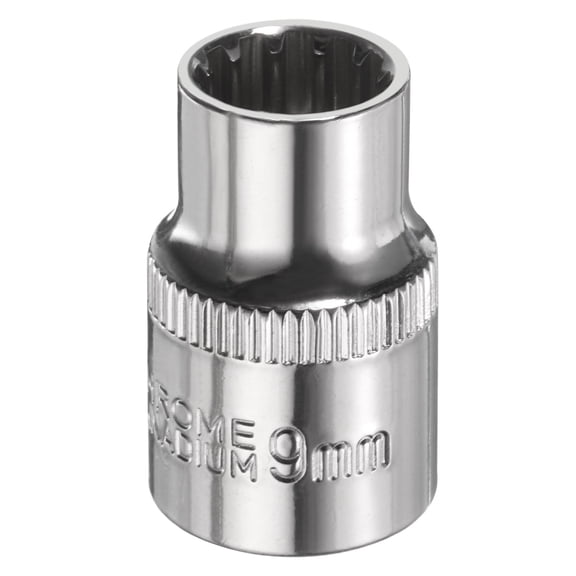 Uxcell 12 Points Socket 3/8" Drive 9mm Metric Shallow Impact Socket