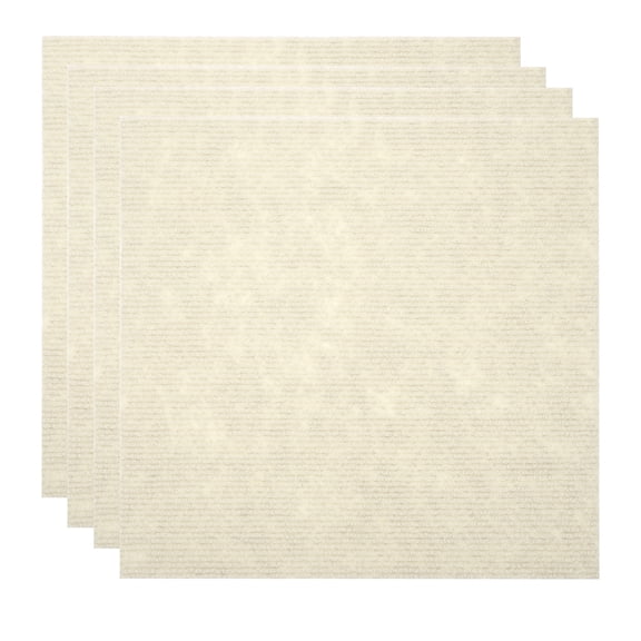 Uxcell 12" Self Adhesive Carpet Tile, 4 Pcs Small Area Square Polyester Rug Anti-Slip Reusable Peel and Stick Carpet Locker Rug Locker for Tabletop Background Decoration, Beige